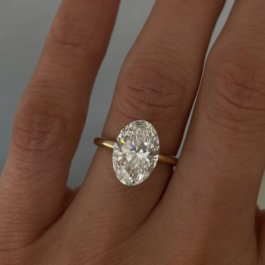OVAL 4 CARAT ON HAND