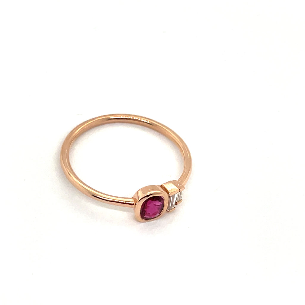top view ruby ring 